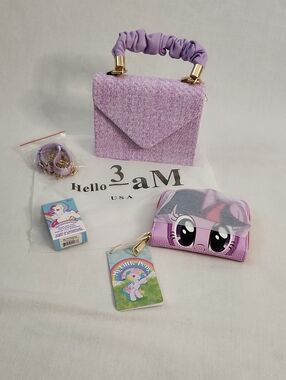 My Little Pony  Character Wallet, Blind Box Pin w/ Basket Weave Convertible Bag